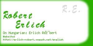 robert erlich business card